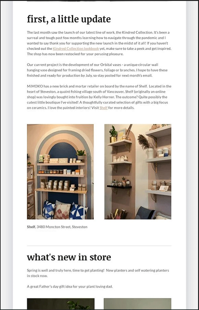 Small part of our VoW Lifestyle newsletter Home Landing Page VoW Lifestyle